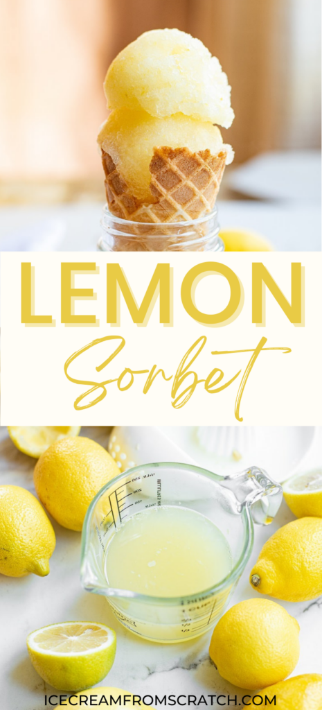 pinterest pin collage for lime sorbet