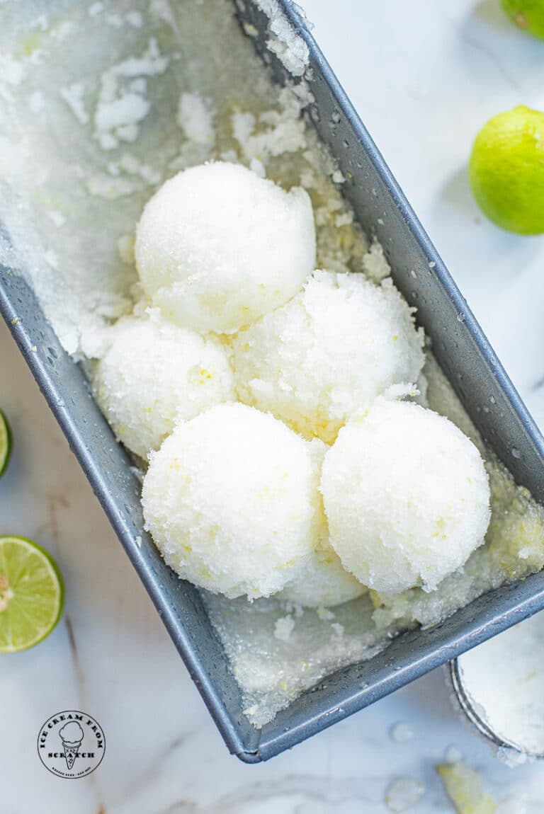 Homemade Lime Sorbet Recipe 3Ingredients Ice Cream From Scratch