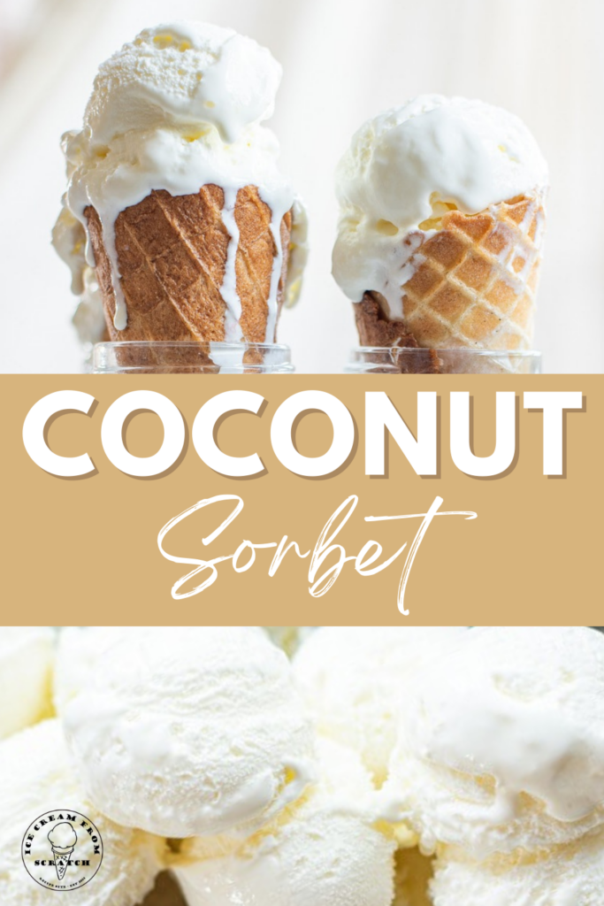pinterest pin collage for coconut sorbet