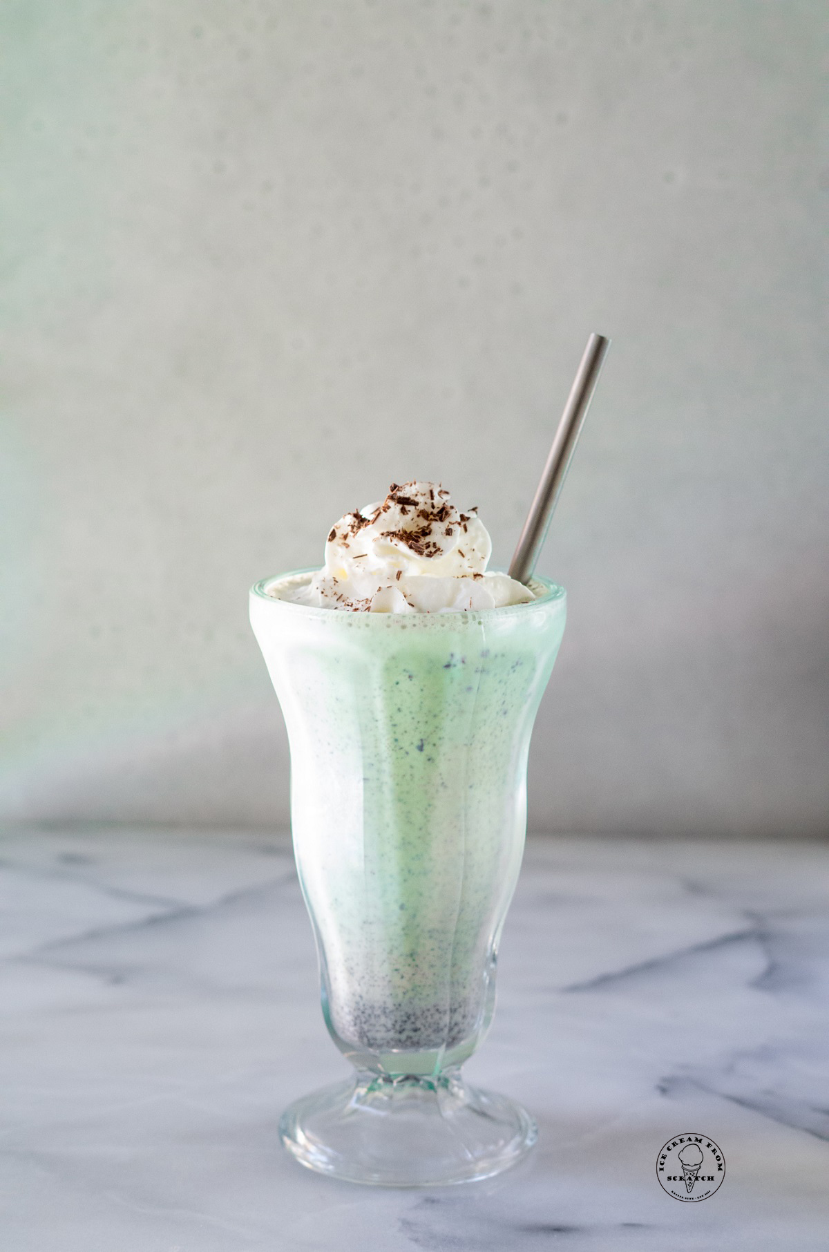 Mint Chocolate Chip Milkshake Ice Cream From Scratch