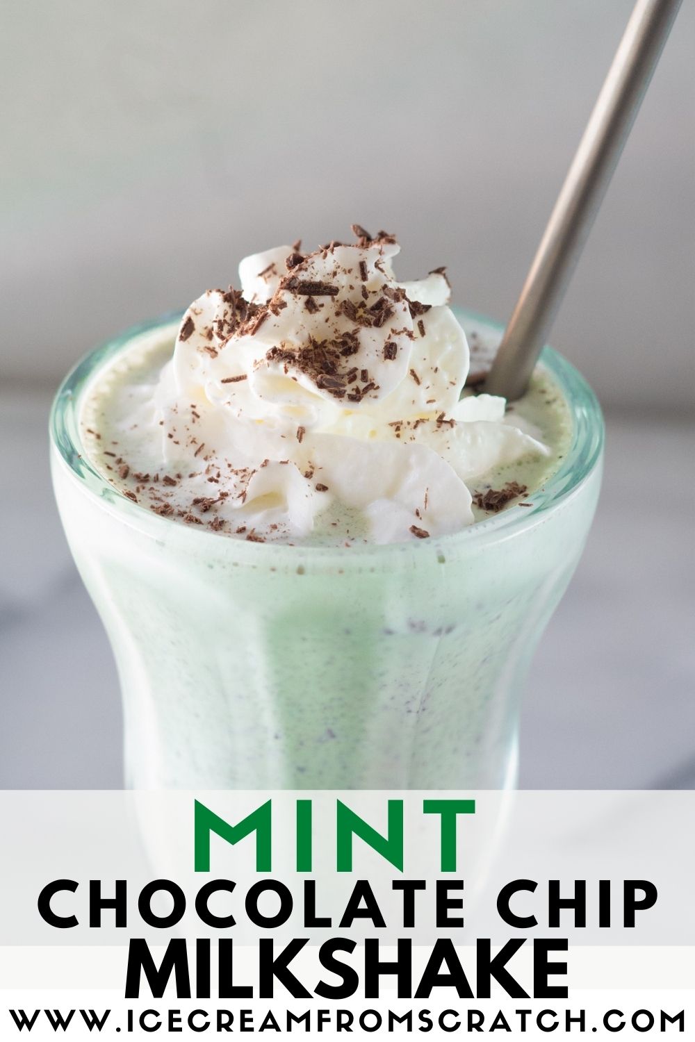 Mint Chocolate Chip Milkshake - Ice Cream From Scratch
