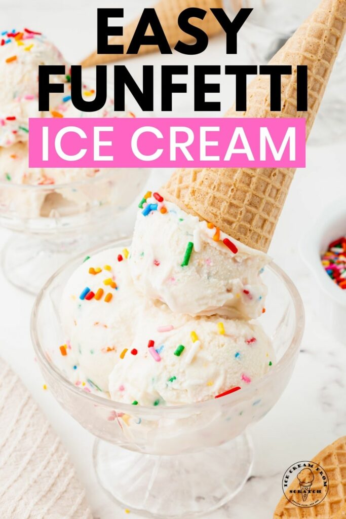 pinterest pin collage for funfetti ice cream
