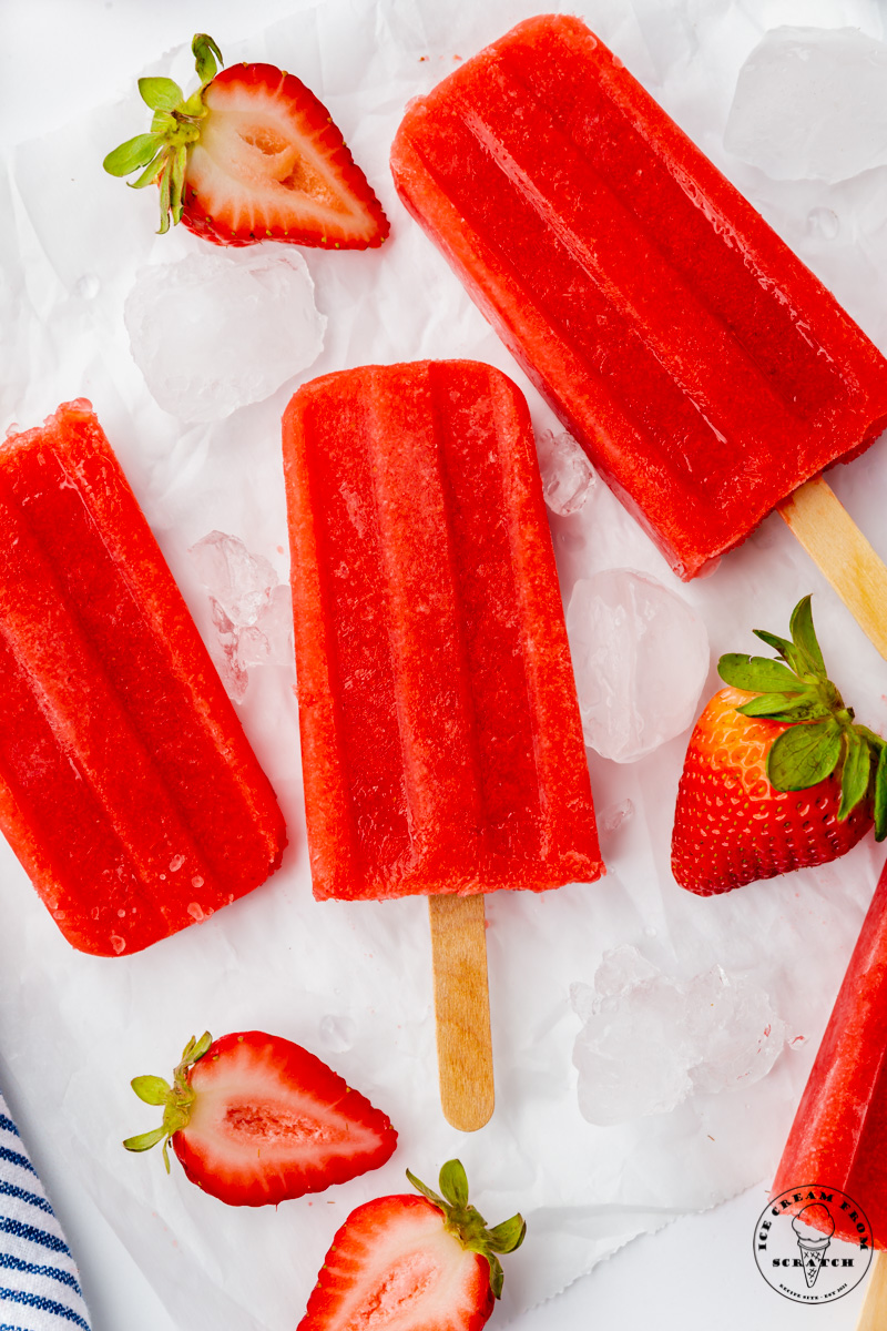 Strawberry Popsicles - Homemade Hooplah