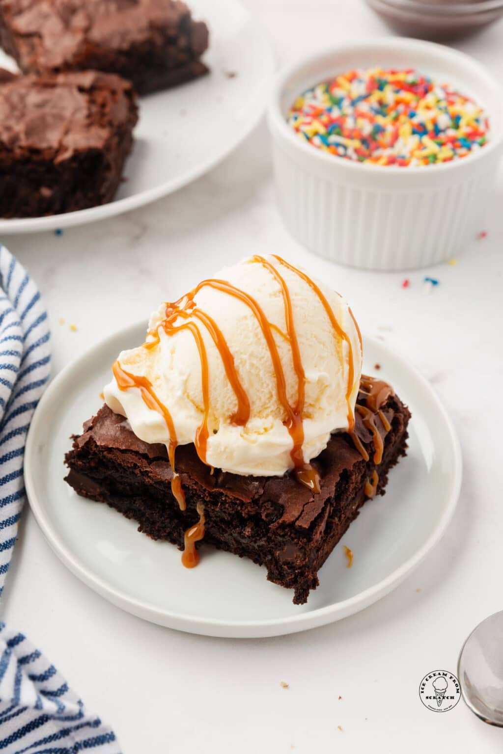 Brownie A La Mode Ice Cream From Scratch