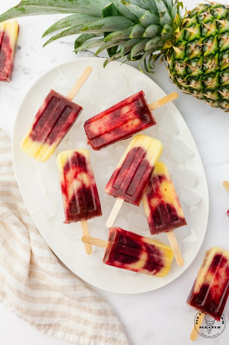 Cherry Pineapple Popsicles Ice Cream From Scratch