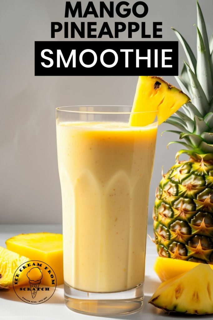 pinterest pin collage for mango pineapple smoothie