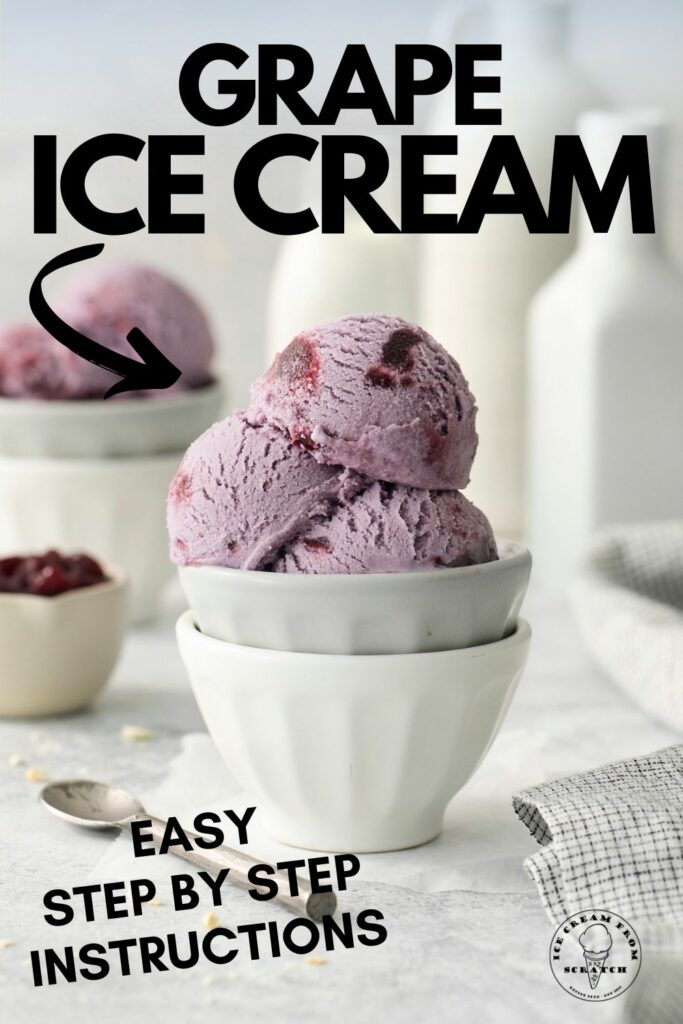 Easy Grape Ice Cream Recipe Ice Cream From Scratch   Grape Ice Cream Pin 1 683x1024 