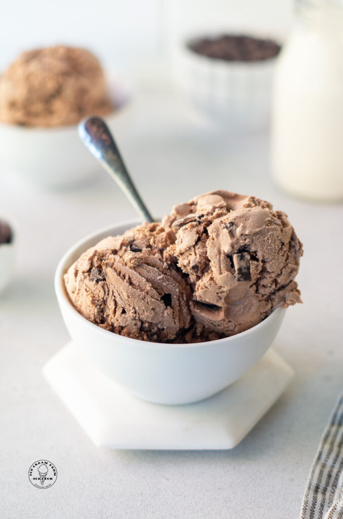 Easy Chocolate Chocolate Chip Ice Cream Recipe - Ice Cream From Scratch