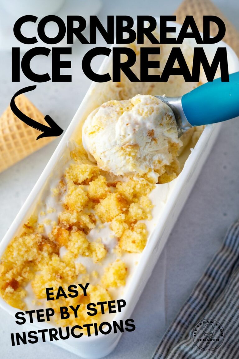 Easy Cornbread Ice Cream Recipe Ice Cream From Scratch