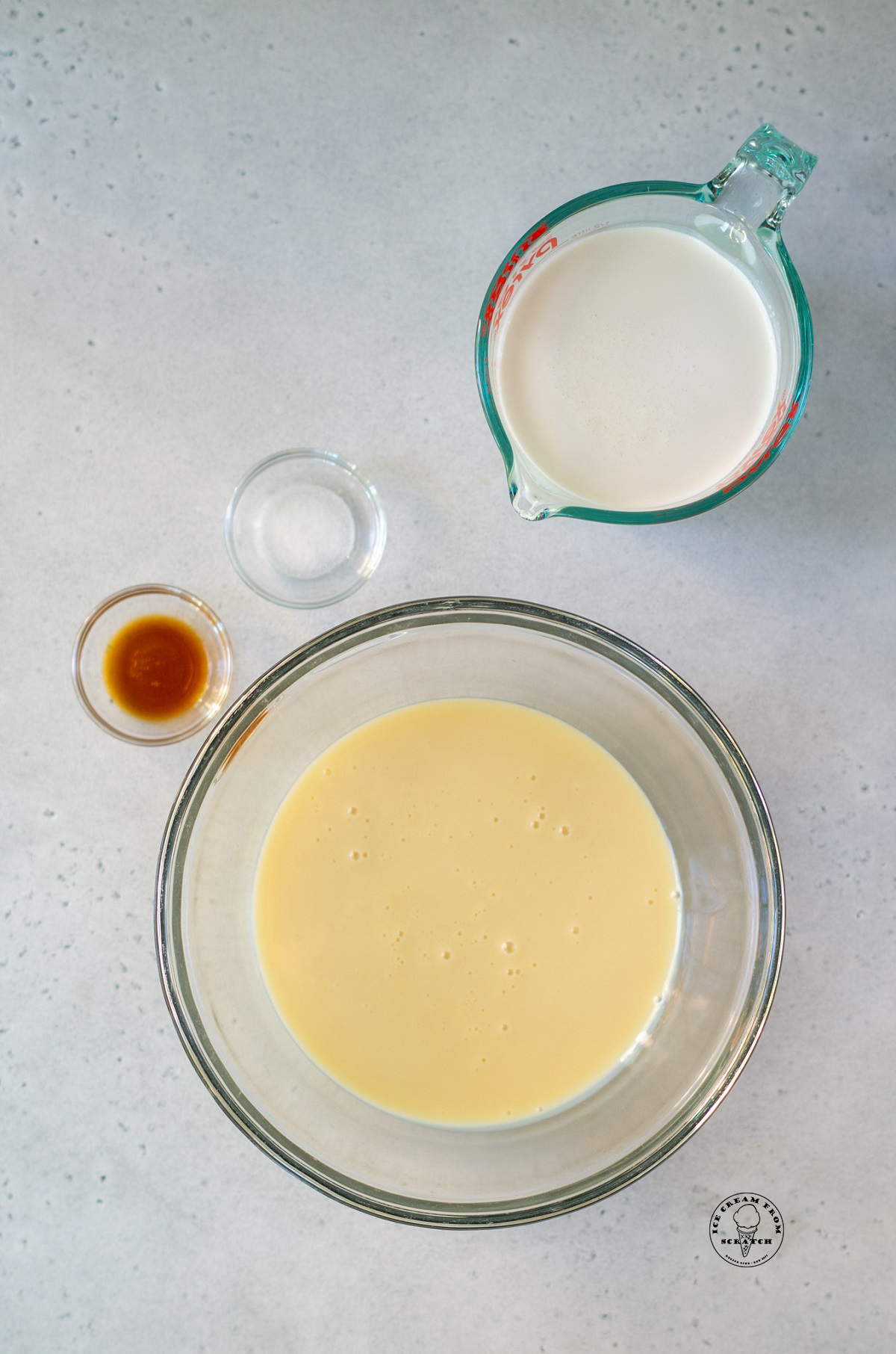 The four ingredients needed to make no-churn mexican vanilla ice cream