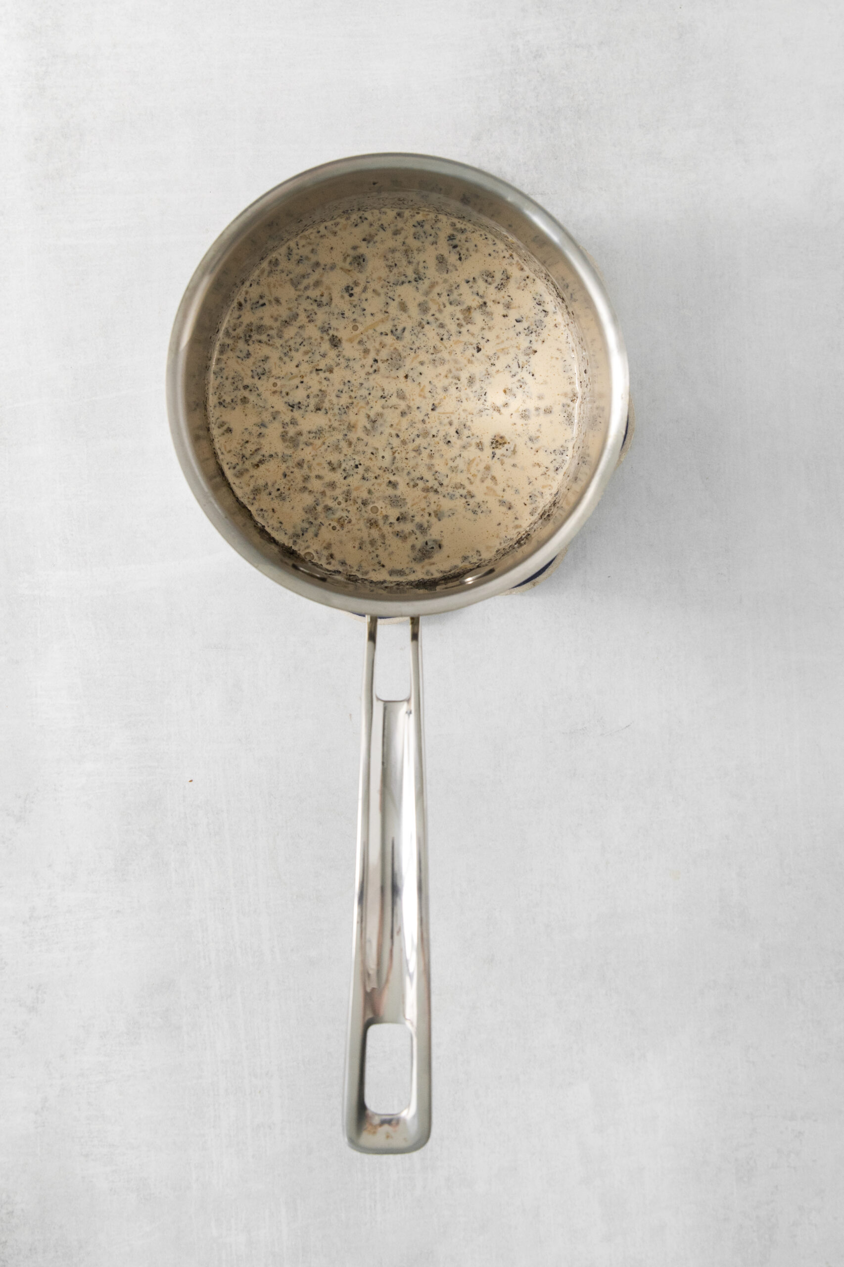 earl grey tea ice cream mixture in a pan
